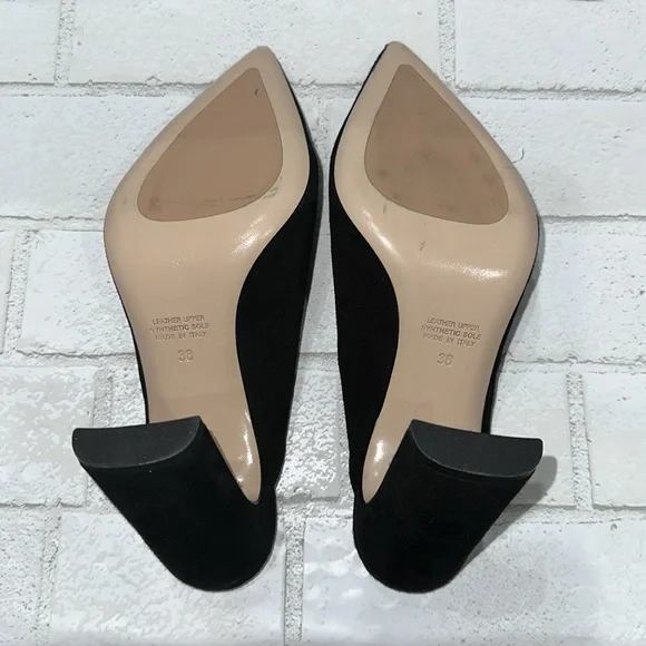 Napoleoni Made in Italy Black Suede Leather Mules - Picture 9 of 9